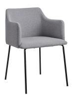 Стул C-961 серый/матовый черный. Фото №1