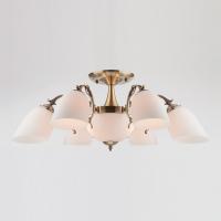 Потолочная люстра Eurosvet Ariele 22010/6+2 античная бронза фото Потолочная люстра Eurosvet Ariele 22010/6+2 античная бронза