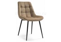 Стул Келми микровелюр светло-бежевый / черный глянец фото Стул Келми микровелюр светло-бежевый / черный глянец