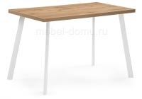 Стол деревянный Тринити Лофт 120 25 мм дуб вотан / белый матовый фото Стол деревянный Тринити Лофт 120 25 мм дуб вотан / белый матовый