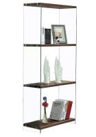 Стеллаж F-049-165H прозрачный/коричневый