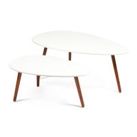 Стол журнальный Hampton (белый/орех)