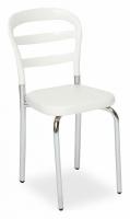 Стул Izmir (Mod.10) металл,,пластик,экокожа , 38*40*90, белый (поставляется только по 4 шт)