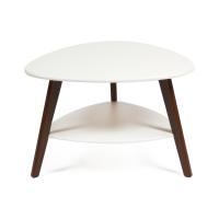 Стол журнальный Caroll (белый/орех)