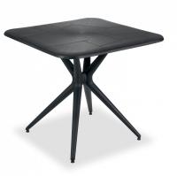 Стол KNORR (mod. TT73) пластик, 83х83х76 см, черный. Фото №1