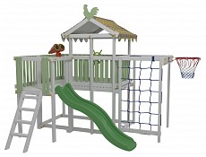 Комплекс игровой ДК5Б, бирюзовый, серый. Фото №2