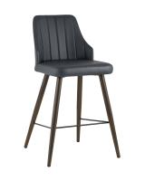 Стул полубарный Коналл экокожа антрацит Стул полубарный Коналл экокожа антрацит. Фото №1