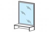 Полка настольная с зеркалом Силуэт фото Полка настольная с зеркалом Силуэт. Фото №1