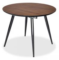 Стол ECLIPSE ( mod. 9005 ) металл/мдф, 100+40x100x76 см, темный орех/черный фото Стол ECLIPSE ( mod. 9005 ) металл/мдф, 100+40x100x76 см, темный орех/черный. Фото №1