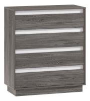 Комод Virginia НМ 011.02, Белый Скандинавский/Ясень Анкор темный