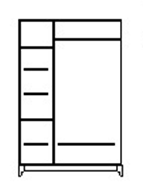 Шкаф для одежды Сабрина ММ-302-01/03Б (альба) фото Шкаф для одежды Сабрина ММ-302-01/03Б (альба). Фото №3