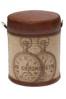 Пуф Secret De Maison Хроно (Chrono) 6409 с отделкой из натуральной кожи (Коричневый Лофт)