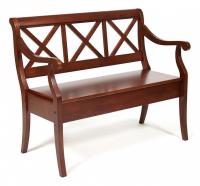 Скамейка ALBIZZI (Альбицци) дерево гевея/мдф, 108х57х89 см, dark walnut фото Скамейка ALBIZZI (Альбицци) дерево гевея/мдф, 108х57х89 см, dark walnut. Фото №1