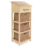 Тумба Legumes PE-09 с 3-мя корзинами и ящиком