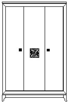 Шкаф для одежды Сабрина ММ-302-01/03Б (альба) фото Шкаф для одежды Сабрина ММ-302-01/03Б (альба). Фото №2