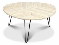 Стол журнальный WEBSTER МДФ/металл, 80*75*35,5 см, Скания натуральная (ножки черные) фото Стол журнальный WEBSTER МДФ/металл, 80*75*35,5 см, Скания натуральная (ножки черные). Фото №1