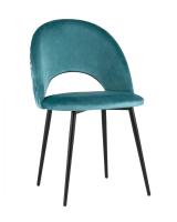 Стул Меган велюр с ромбами сине-зеленый фото Стул Меган велюр с ромбами сине-зеленый. Фото №1