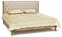 Кровать Secret De Maison CASTRO ( mod. BED 19-01 K ) красное дерево, 209х189х115см, античный дуб, ткань кремовая