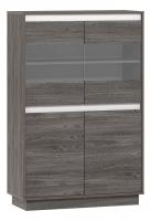 Virginia НМ 011.83 Шкаф для посуды Белый Скандинавский/Ясень Анкор темный (KR). Фото №1