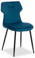 Стул Secret De Maison ROBOCOP (mod. DC0128) вельвет/металл, 57 х 46 х 85 см , синий (HLR 63)/черный   (поставляется по 4 шт) Стул Secret De Maison ROBOCOP (mod. DC0128) вельвет/металл, 57 х 46 х 85 см , синий (HLR 63)/черный   (поставляется по 4 шт). Фото №1
