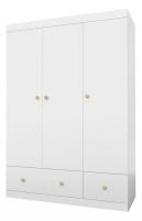 Шкаф платяной Polini kids Fun 1360, белый. Фото №1
