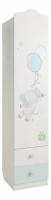 Бонни Шкаф комбинированный (с ящ. 1-створчатый) белый рамух/Кэнди фото Бонни Шкаф комбинированный (с ящ. 1-створчатый) белый рамух/Кэнди. Фото №1