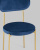 Стул Барбара велюр синий золотые ножки. Фото №9