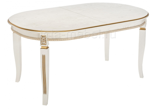 Стол деревянный Aviano молочный с патиной. Фото №1