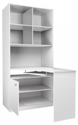 Стол компьютерный Polini Kids Fun, белый. Фото №3