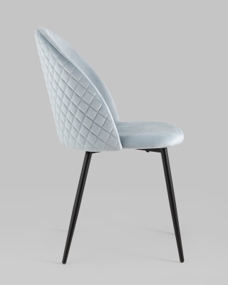 Стул Lilly велюр серо-голубой. Фото