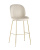 Стул барный Beetle со спинкой бежевый фото Стул барный Beetle со спинкой бежевый. Фото №2