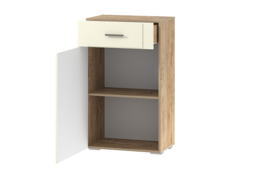 Тумба для обуви Livorno НМ 040.65 (фасад левый), Софт Панакота, Дуб Бунратти. Фото №2