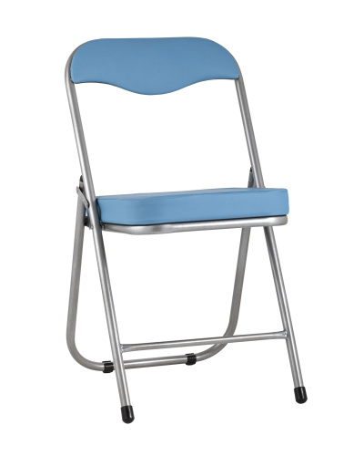 Стул складной ДЖОН металлик, голубой. Фото №2