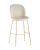 Стул барный Beetle со спинкой бежевый фото Стул барный Beetle со спинкой бежевый. Фото №1