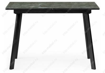 Стол деревянный Агни 110 королевский мрамор / черный матовый. Фото