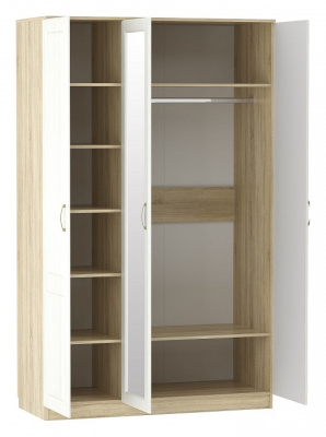 (Сильва) НМ 040.33 Шкаф Оливия / дуб сонома / белый. Фото