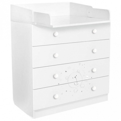 Комод пеленальный Polini kids French 1580 Teddy, белый. Фото №3