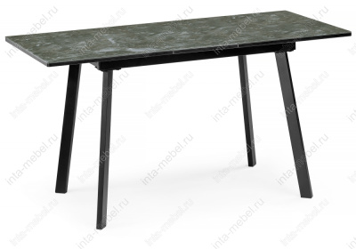 Стол деревянный Агни 110 королевский мрамор / черный матовый. Фото