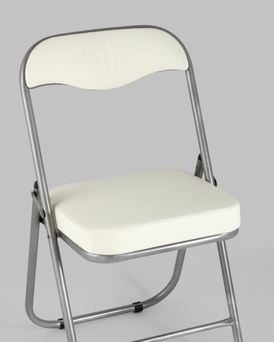 Стул складной ДЖОН металлик, слоновая кость. Фото №9