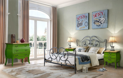 Тумбочка прикроватная FL 4015 зеленая фото Тумбочка прикроватная FL 4015 зеленая. Фото №4