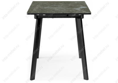 Стол деревянный Агни 110 королевский мрамор / черный матовый. Фото