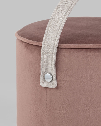 Пуф Джерри велюр пыльно-розовый. Фото №6