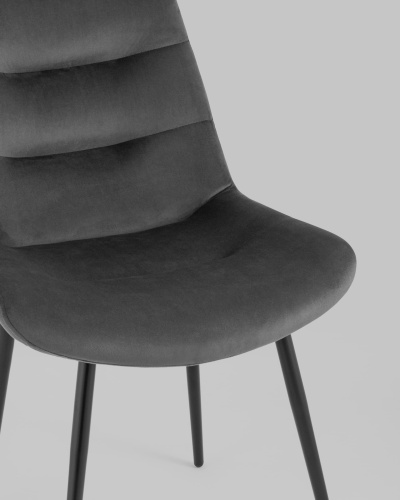 Стул Остин велюр тёмно-серый. Фото №9