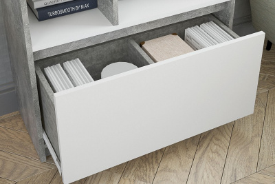 Стеллаж комбинированный Биллунд,белый. Фото