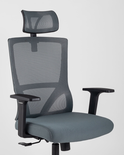 Кресло руководителя TopChairs Local серое. Фото №9