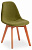 Стул Secret De Maison CINDY SOFT (mod. C1021F1) вельвет/дерево , 53 х 45 х 81 см , зеленый (HLR 54)/натуральный (поставляется по 4 шт)