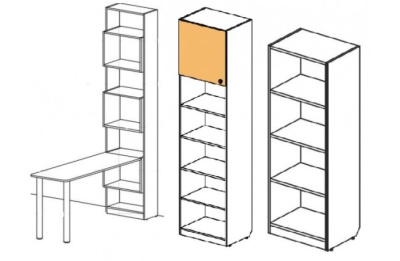 Стол приставной к стеллажу Силуэт. Фото