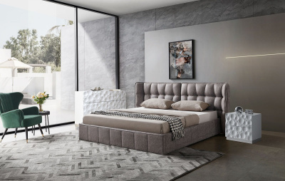 Кровать HUSK 8705 темно-бежевая с ящиком для белья фото Кровать HUSK 8705 темно-бежевая с ящиком для белья. Фото №4