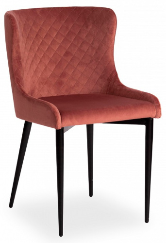 Стул MANTRA (mod. 713) ткань/металл, 49х61х82 см, высота до сидения 49 см, коралловый barkhat 15 /черный (поставляется по 4 шт). Фото №1