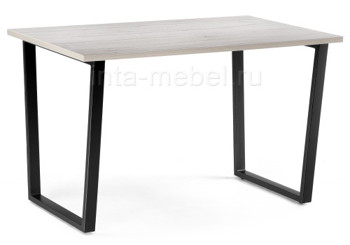 Стол деревянный Лота Лофт 120 25 мм юта / черный матовый. Фото №1